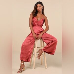 Lulu's Coral Jumpsuit